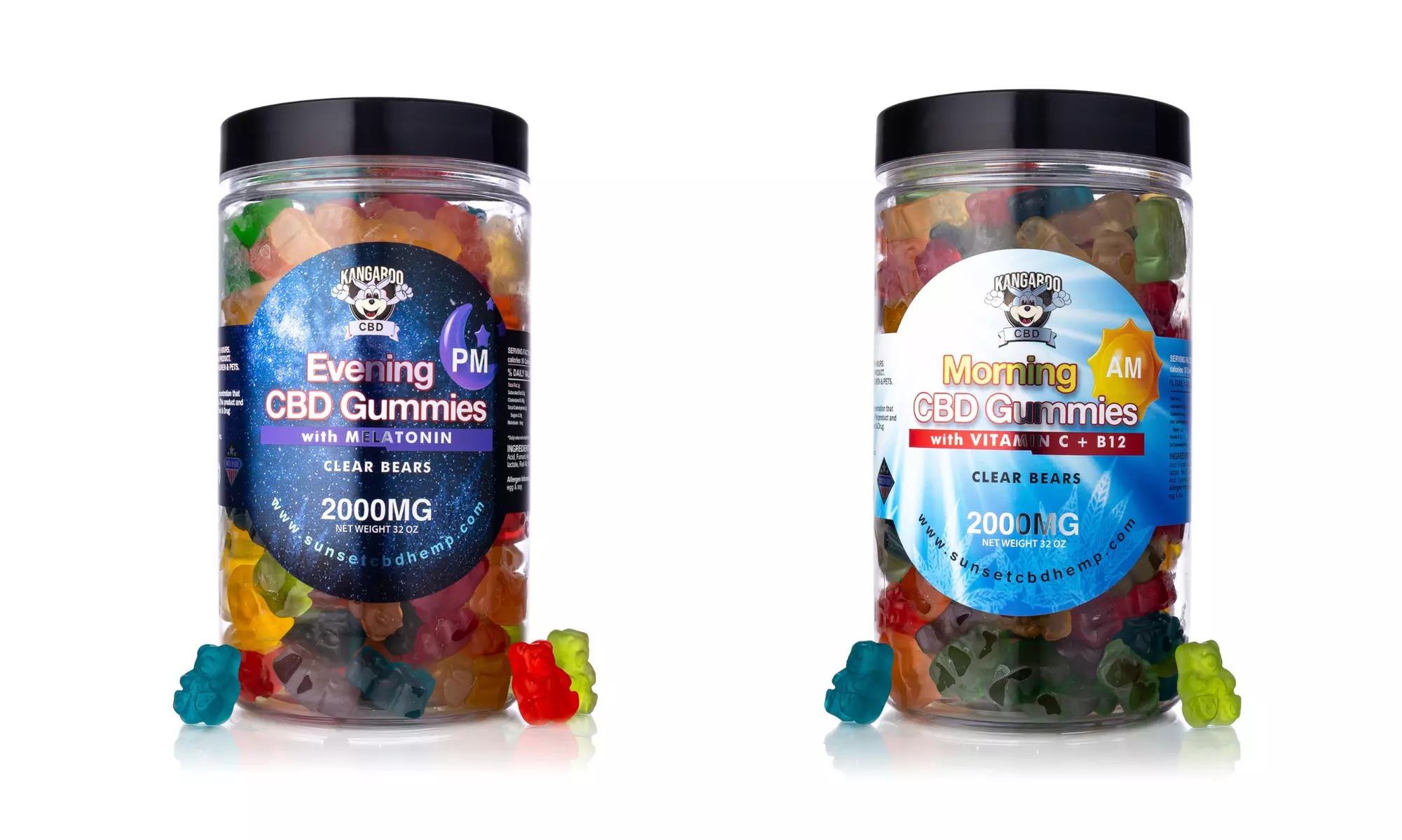 AM / PM BUNDLES - CBD Gummies from Kangaroo - Multiple Options Available