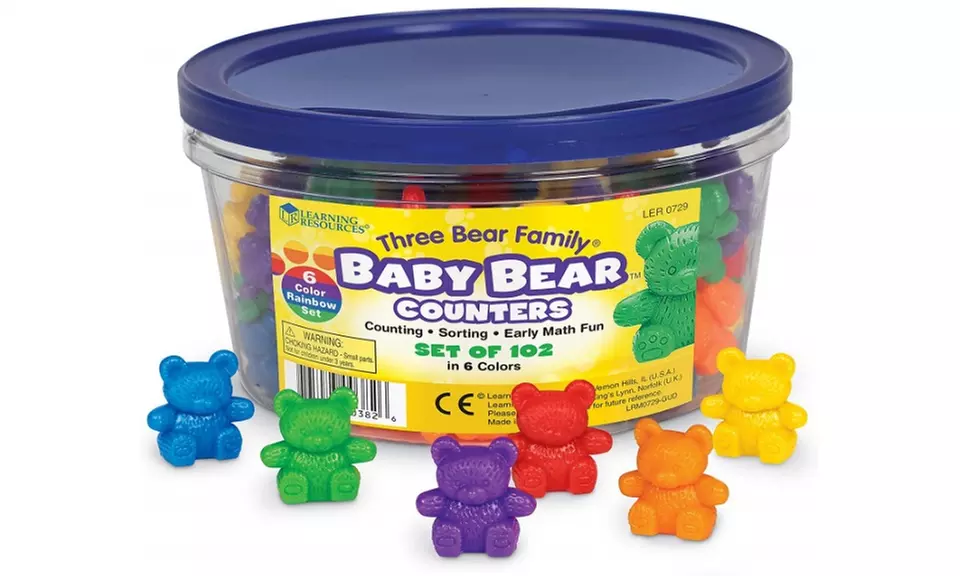 Learning Resources Baby Bear Counters, Math Skills, 102 Pieces - Primary Image