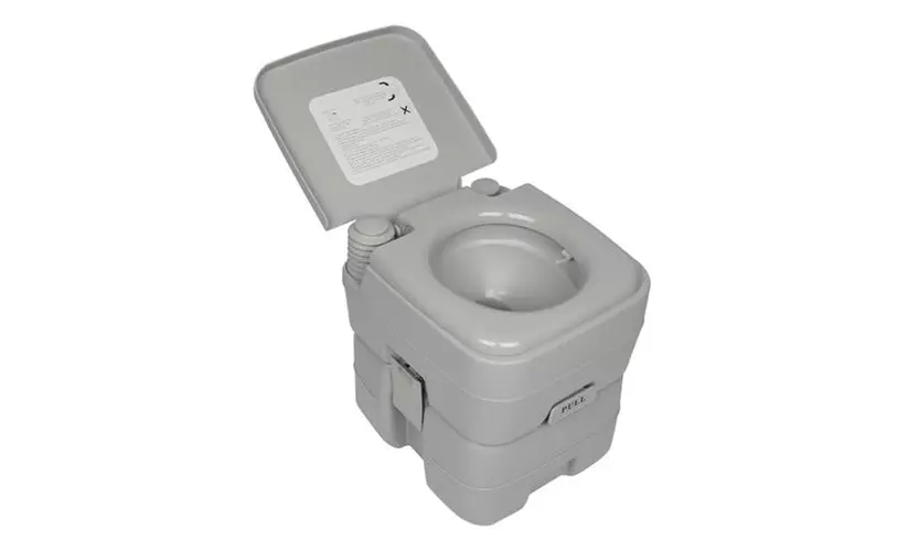 20/24L Portable Removable Flush Toilet Grey - Second Medium
