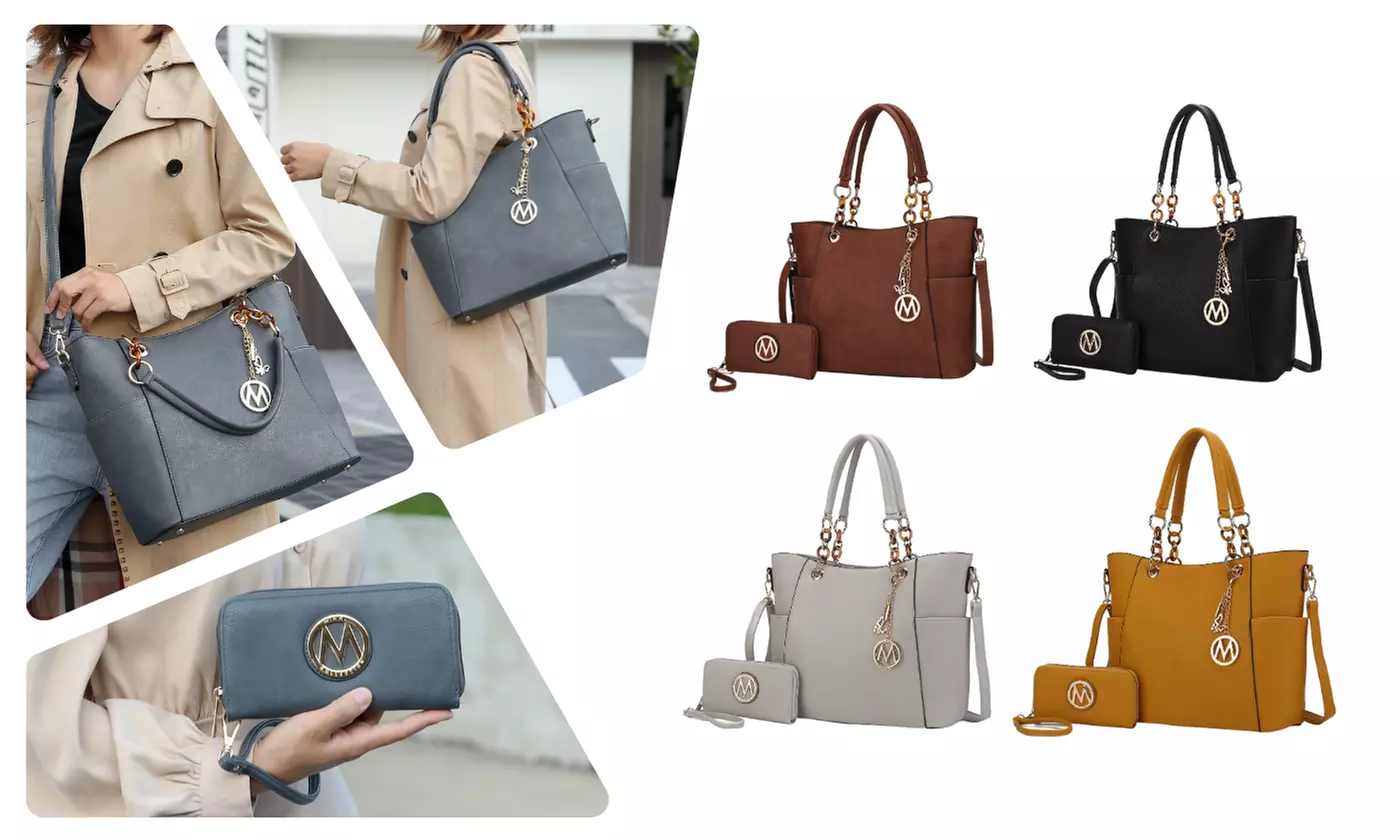 MKF Collection Bonita Women's Tote Bag & Wallet, Solid Handbag by Mia K - Primary Image