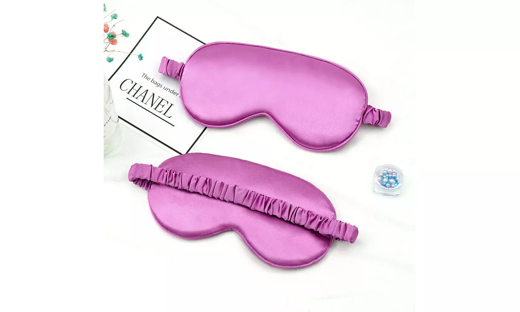 Double-sided Satin Silky travel Sleep Eye Mask Cover Padded Blindfold Smooth