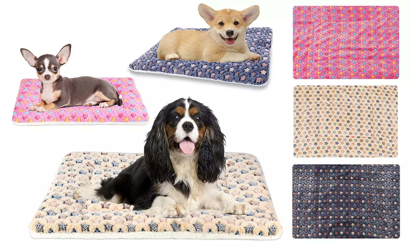 Pet Fluffy Flannel Cushion Soft Nest Star Pattern for Dogs Cats Small - XL 