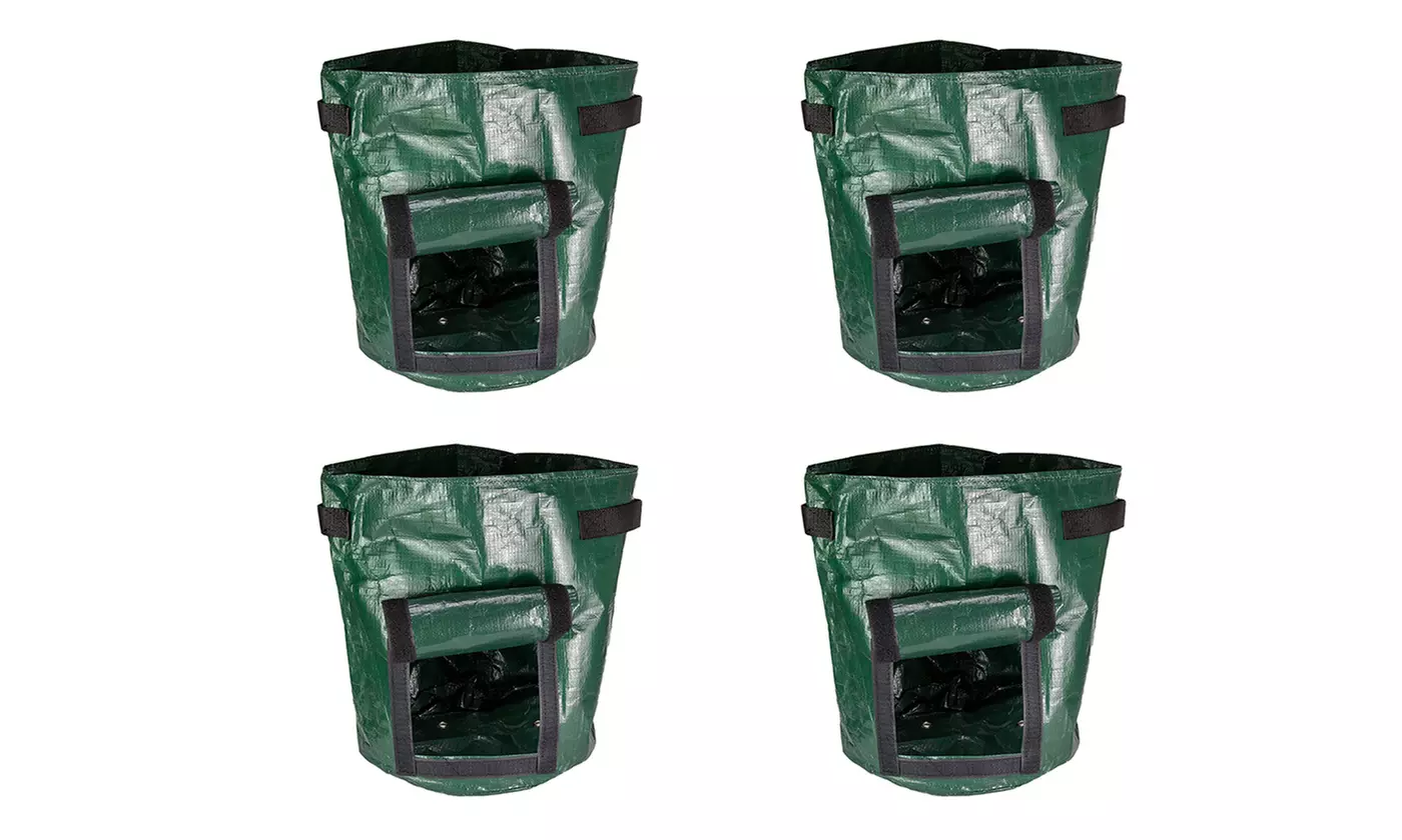 2-4 Pack DIY Potato Grow Planter PE Cloth Planting Container Bag Thicken Garden
