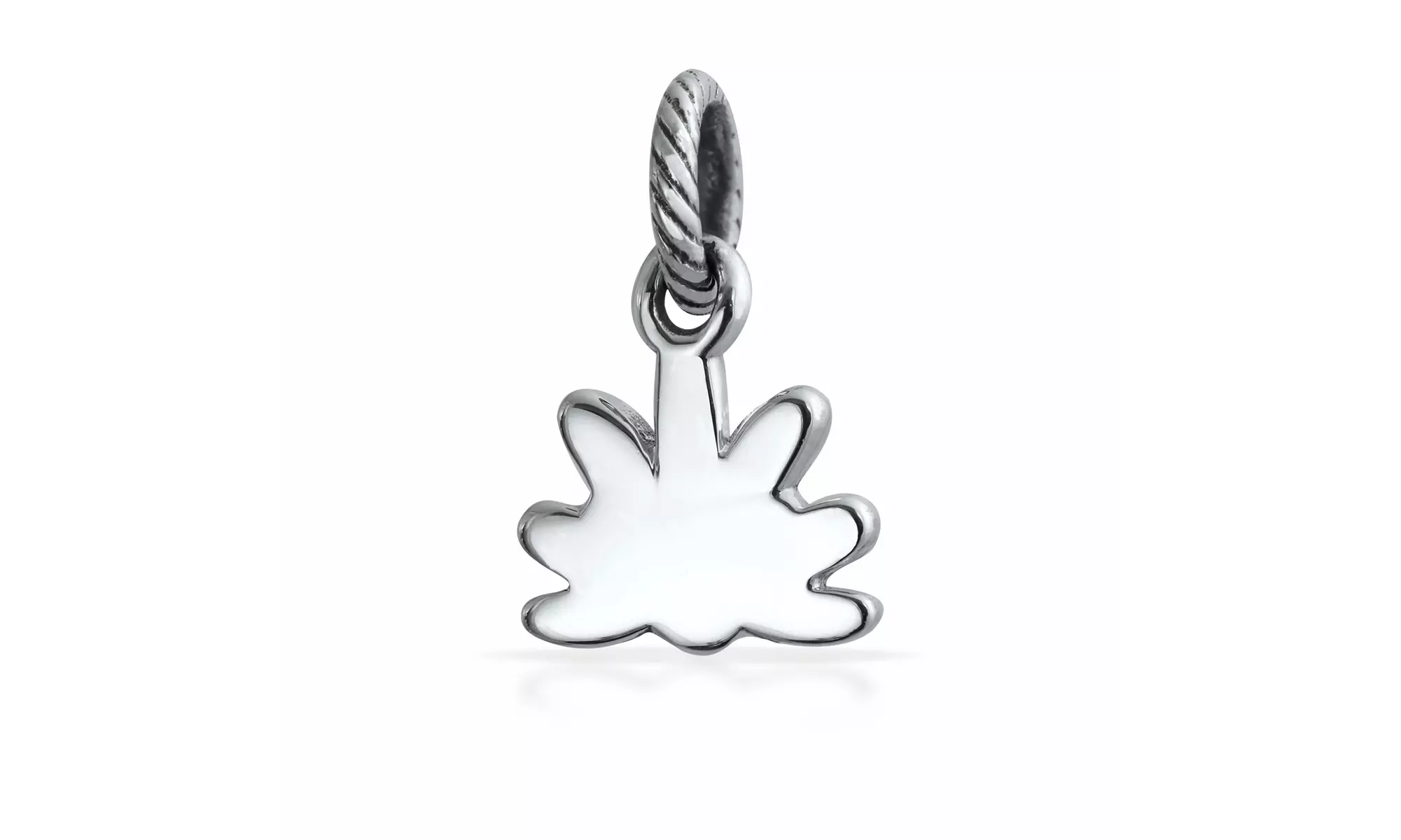 Thanksgiving Turkey Bird Food Multicolor Dangle Bead Charm Silver - Second Medium