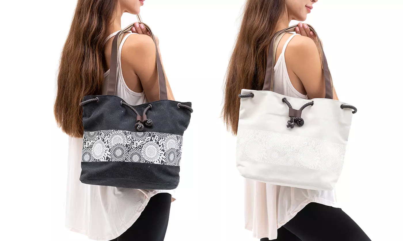 Women Retro Canvas Handbag Large Messenger Casual Travel Purse Tote Shoulder Bag