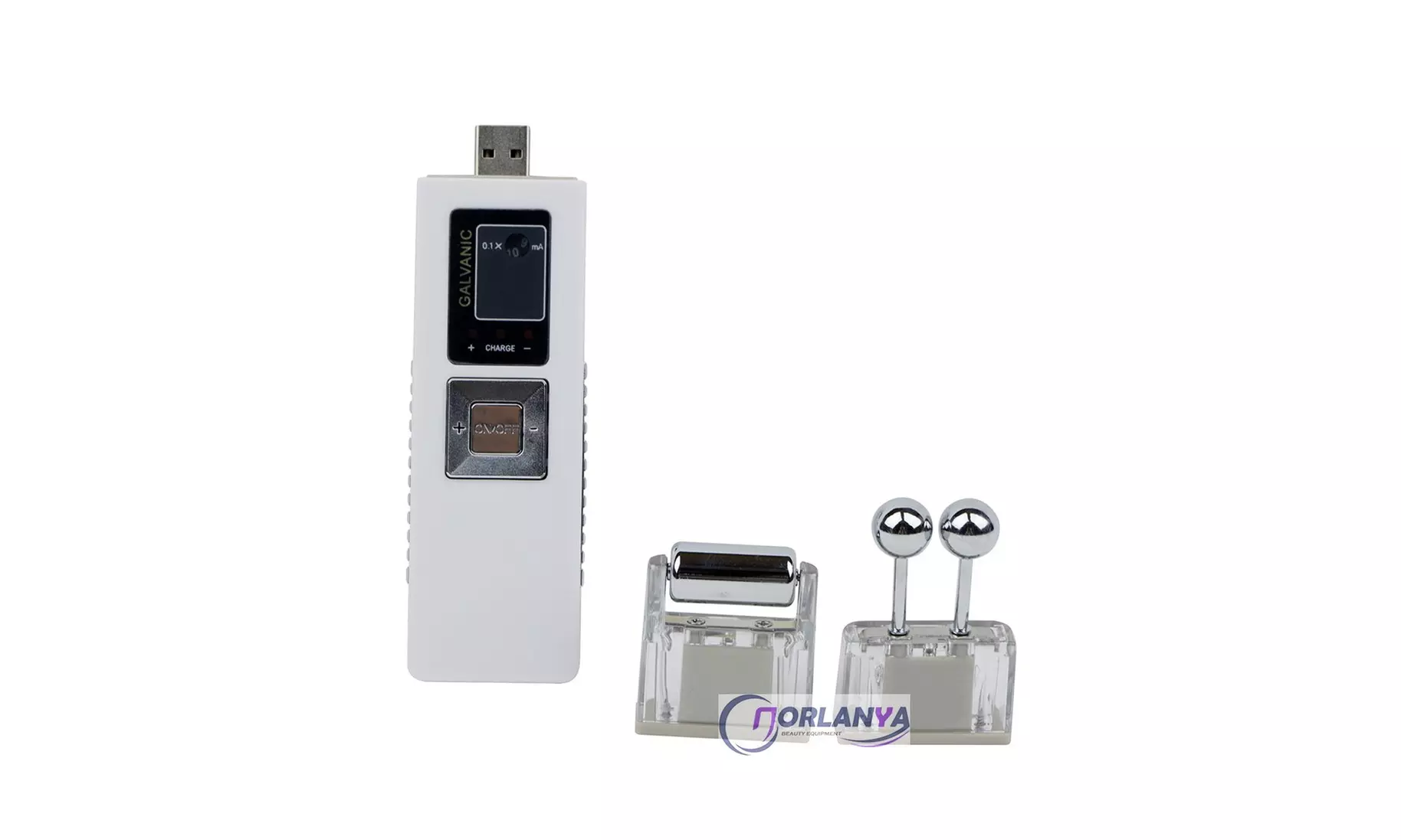 Microcurrent Galvanic Face Lift Ion Skin Spa Device - White - Second Medium