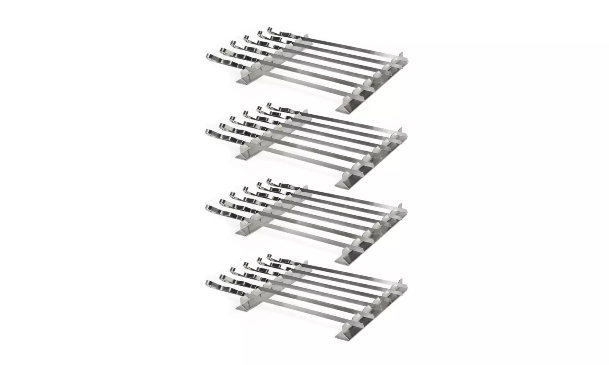 Mtoye Steven Raichlen Stainless Kabob Rack with Flat Skewers 4 pack Bundle - Primary Image
