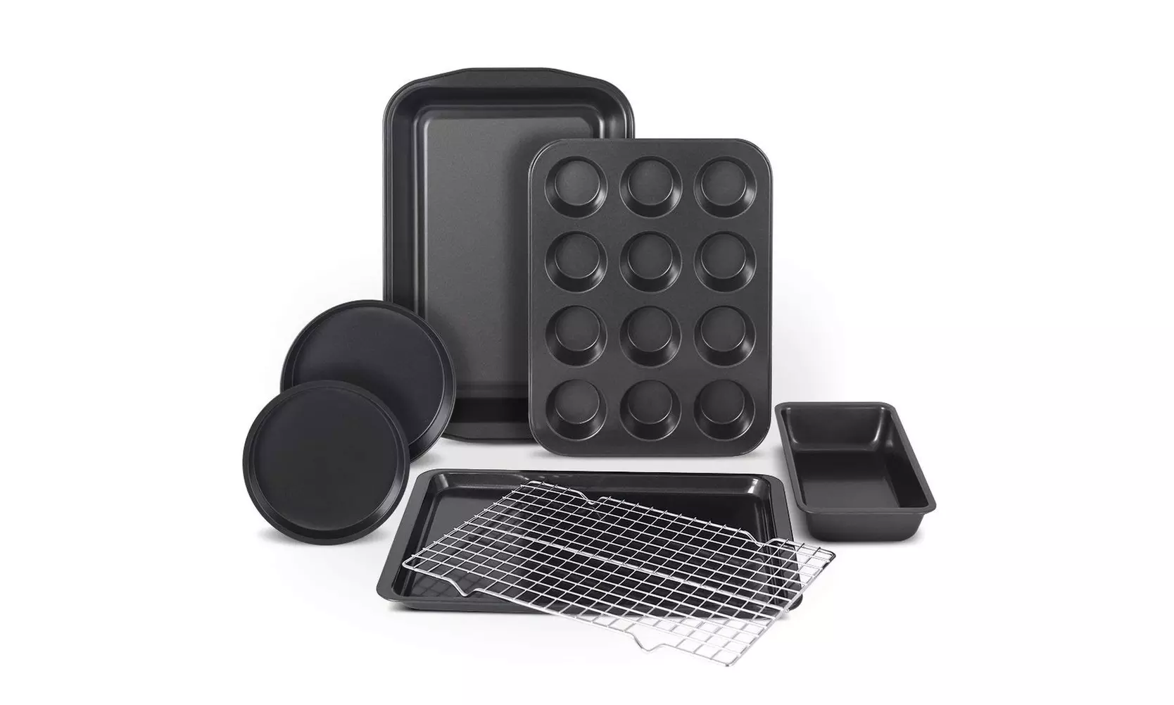 Kootek 7-Piece NonStick Bakeware Set, Muffin Pan, Loaf Pan, Cake Pan - Primary Image