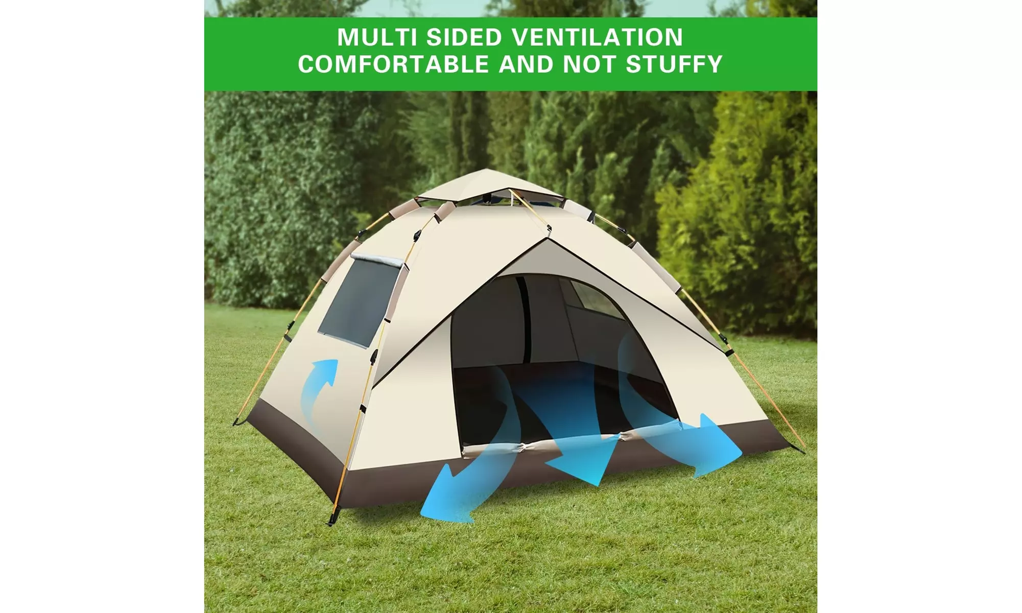 Pop Up Tent,Camping Tent for 2-4 Person Portable Waterproof 