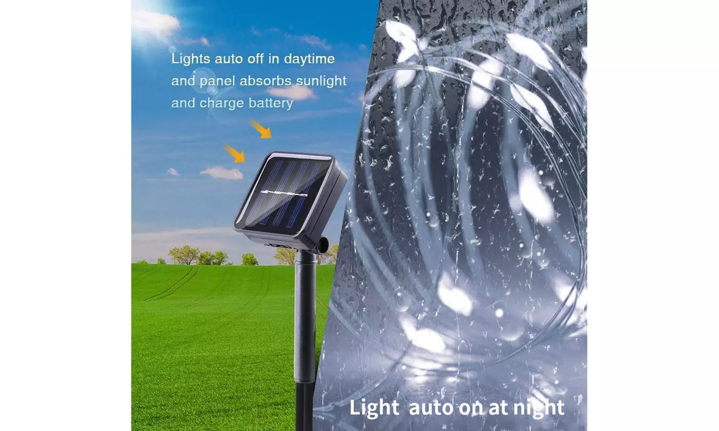 200 Led Solar String Lights Waterproof Fairy Lights for Patio Trees Christmas