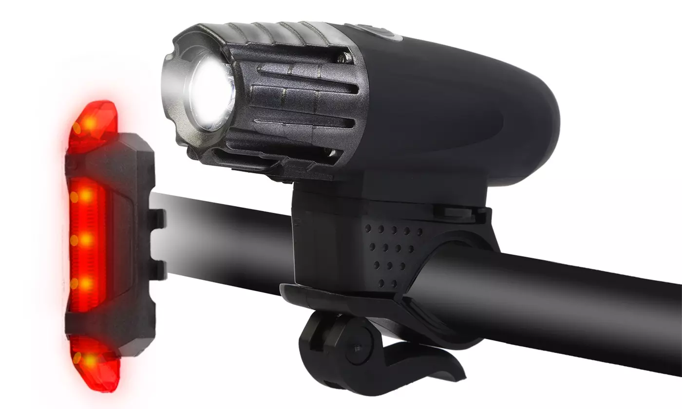 iMounTEK USB Rechargeable Bike Front Flashlight & LED Taillight Set - Primary Image