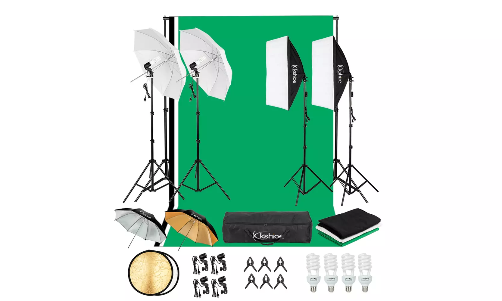 45W Multi-function Upgrades Photo Photography Umbrella Lighting Kit  - Primary Image