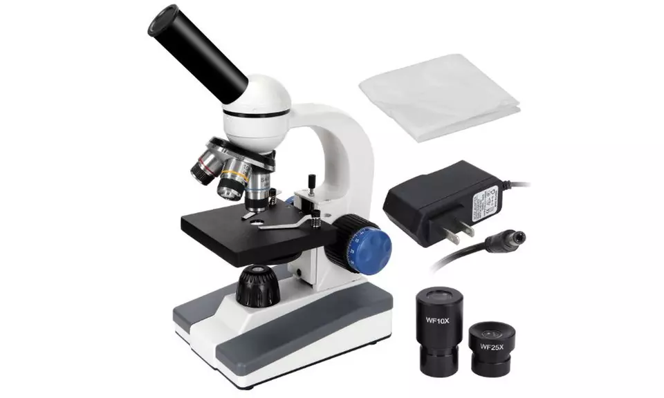 40X-1000X Biological Monocular Compound Microscope Science Student AdjustableLED - Primary Image