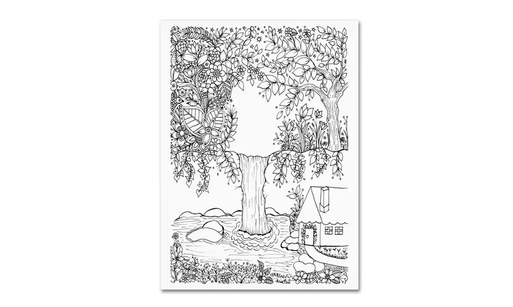 KCDoodleArt 'Waterfall Doodle' Canvas Art - Primary Image
