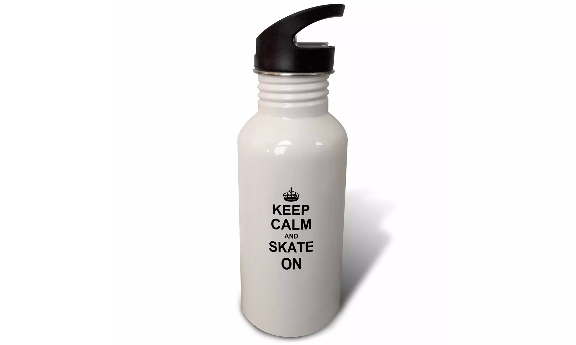  Straw Water Bottle Keep Calm and Skate on carry on skating funny skateboarding  - Primary Image