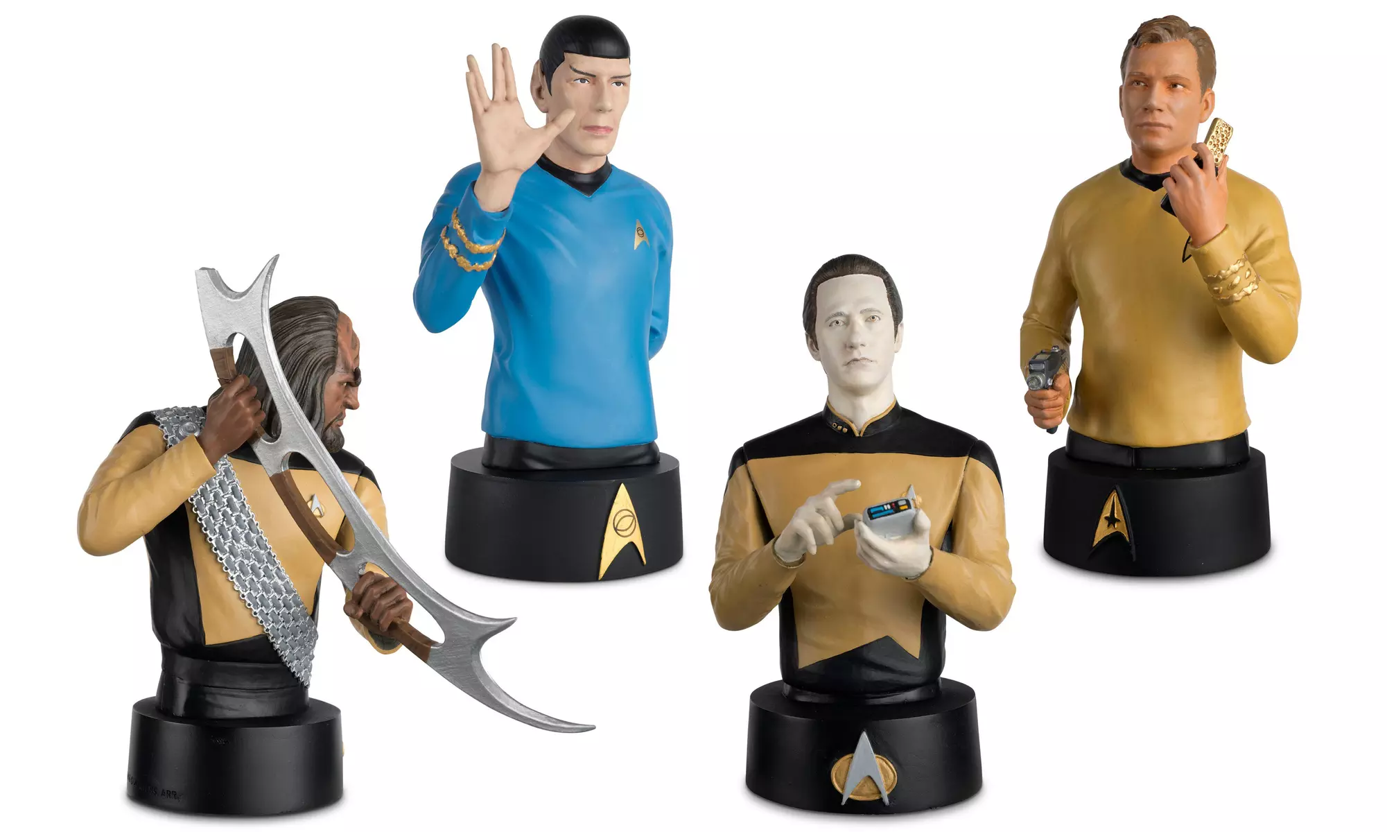 Star Trek Figurings - Spock, Captain Kirk, Data, Worf - Primary Image