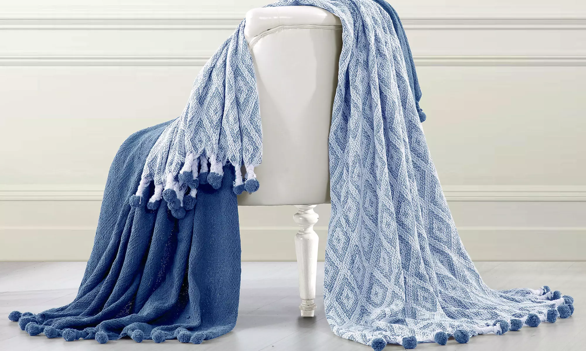 2 Pack 100% Cotton Throws - Primary Image