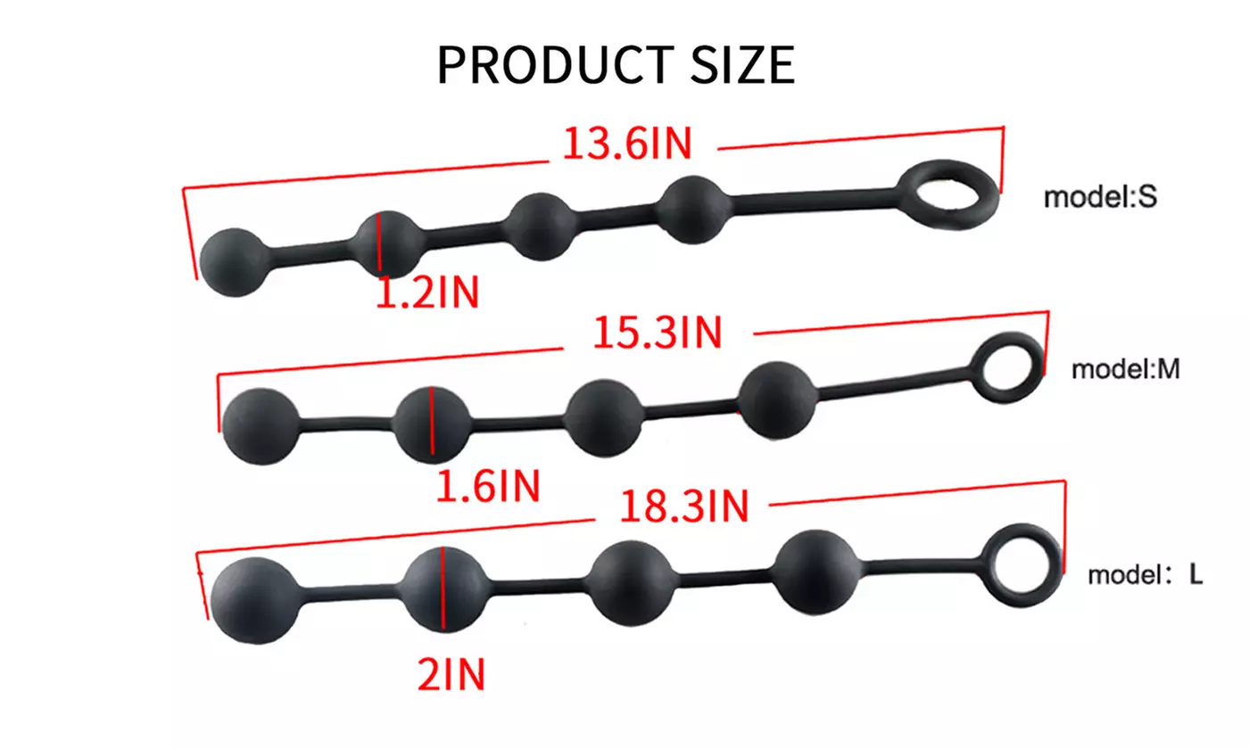 Silicone Anal Beads Pull Ring 4 Balls Prostate Massager