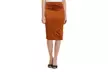 Miss MEME Junior's Denim Pencil Skirt Orange - Second Medium