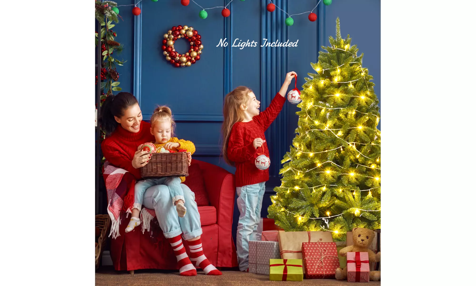 Costway 6ft Premium Hinged Artificial Christmas Fir Tree w/ Branch Tips