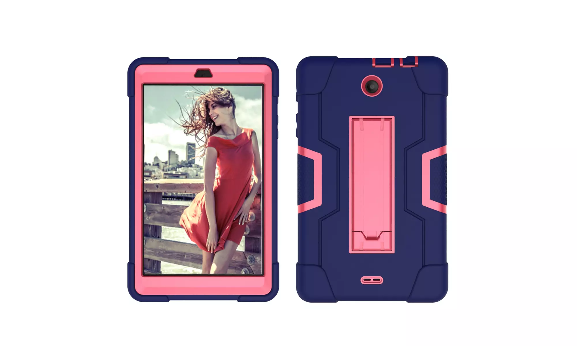For Alcatel 3T/Joy Tablet 8 Inch Shockproof Kickstand Protective Hard Cover Case - Primary Image