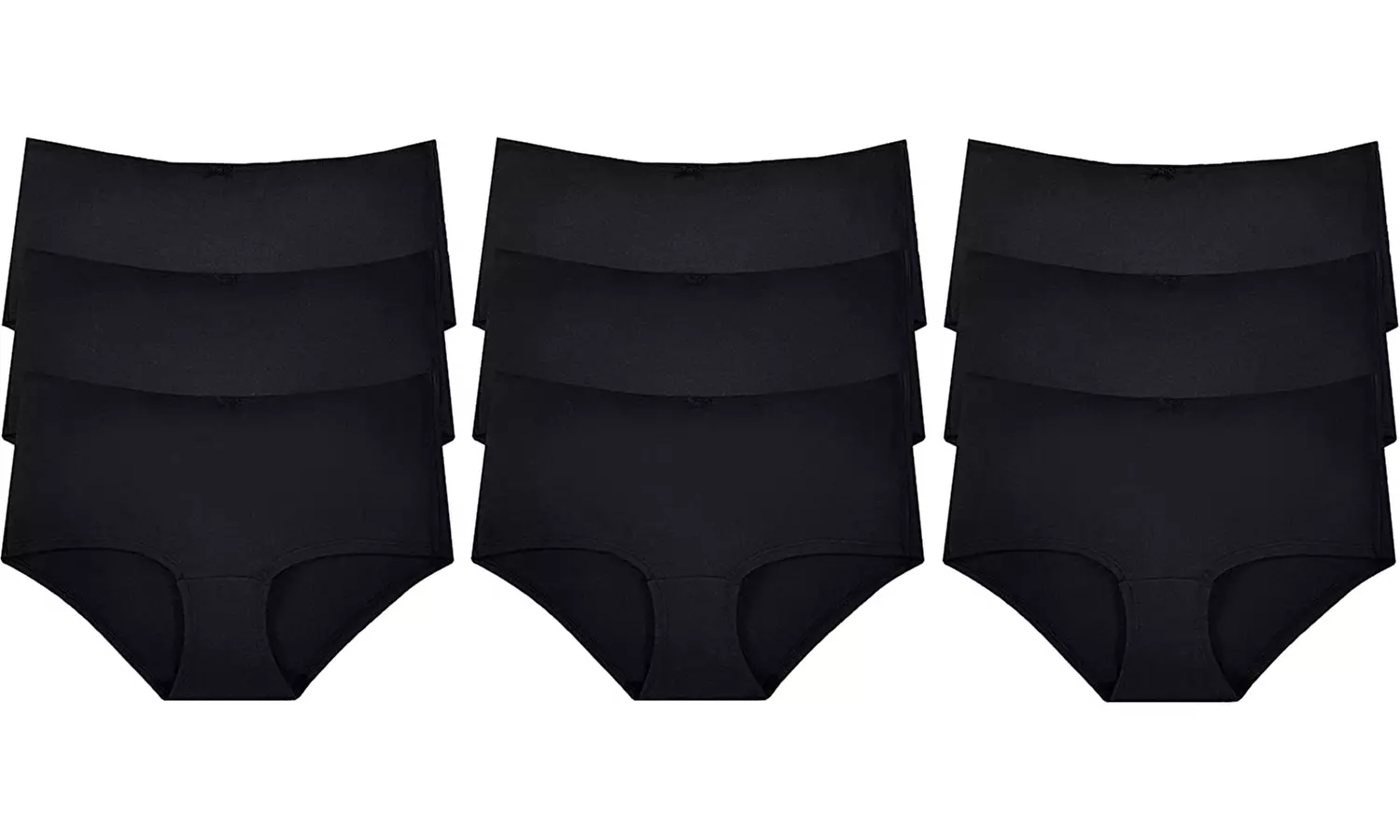 9 Pack of Womens Cotton Underwear Panty Briefs in Bulk, 95% Cotton Soft Panties - Primary Image