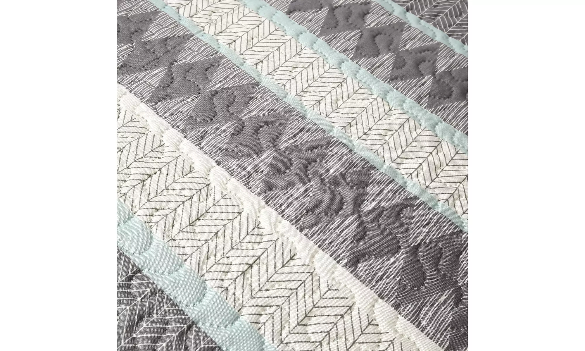 JML 3-Piece Reversible Quilt Set,Home Collection Printed Bedspread With 2 Shams