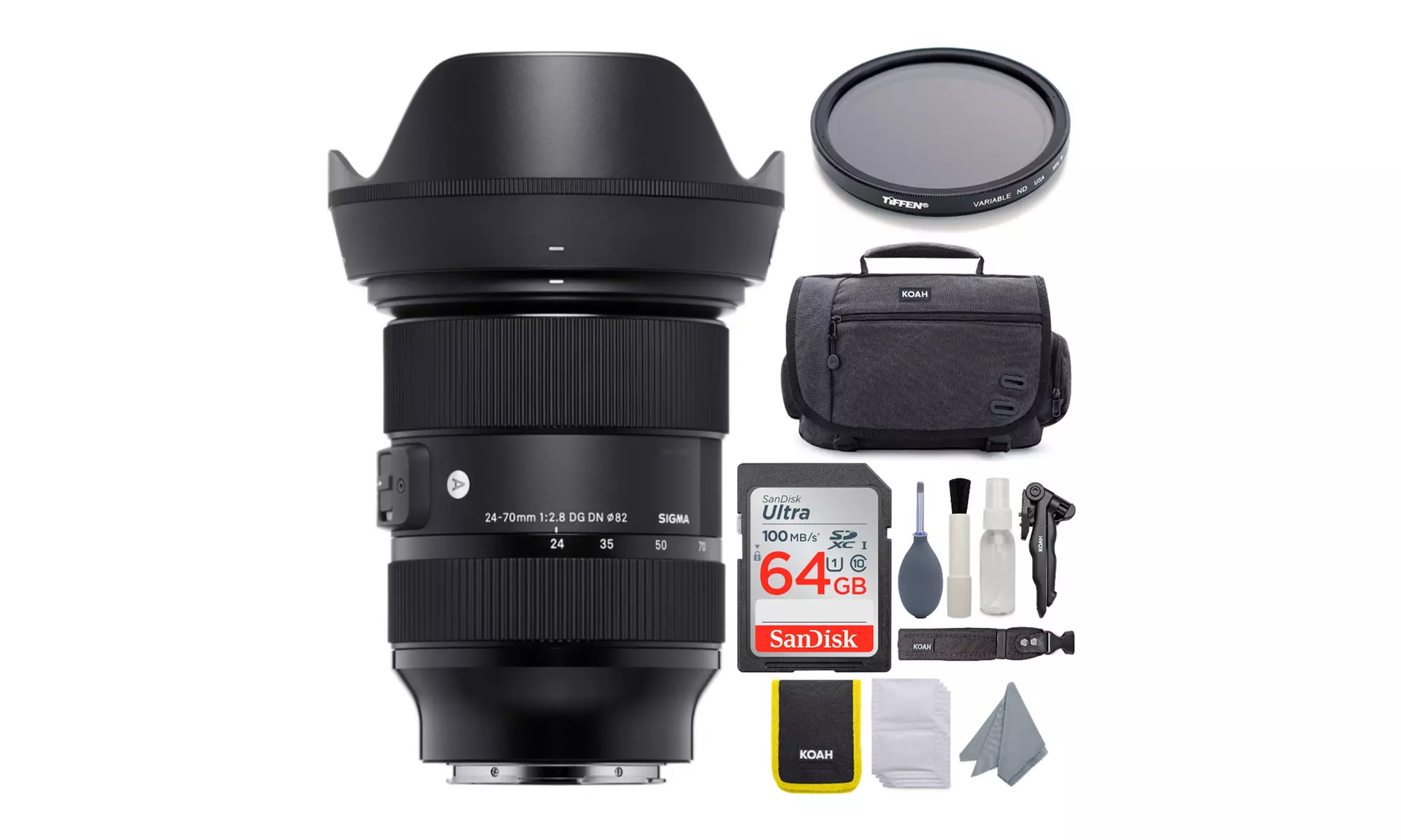 Sigma 24-70mm f/2.8 DG DN Art  E-Mount Lens w/ 82mm Variable ND Filter Bundle - Primary Image