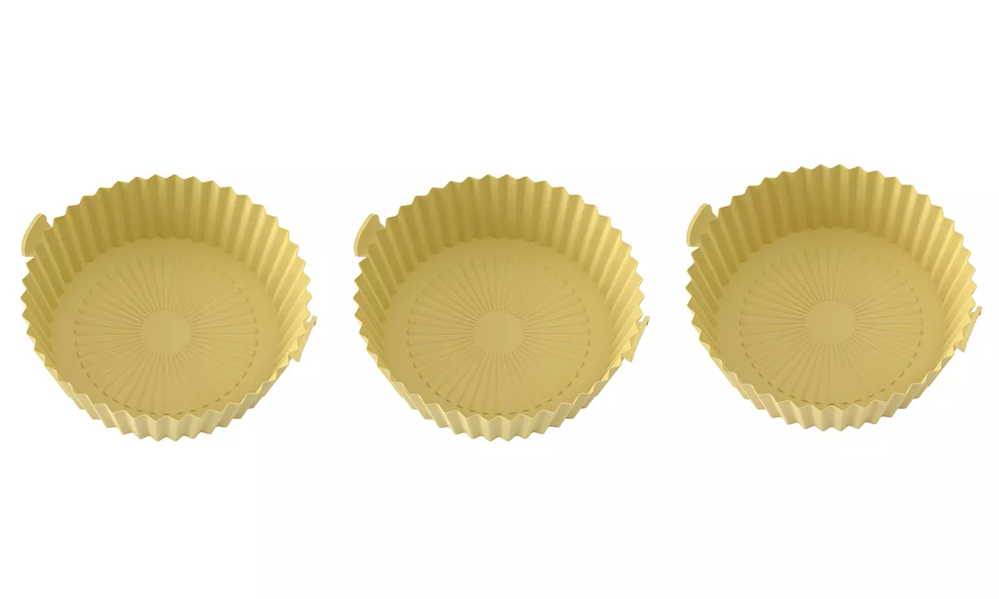 Silicone Air Fryer Tray Basket Non-Stick Safe Oven Baking Tray Reusable Kitchen