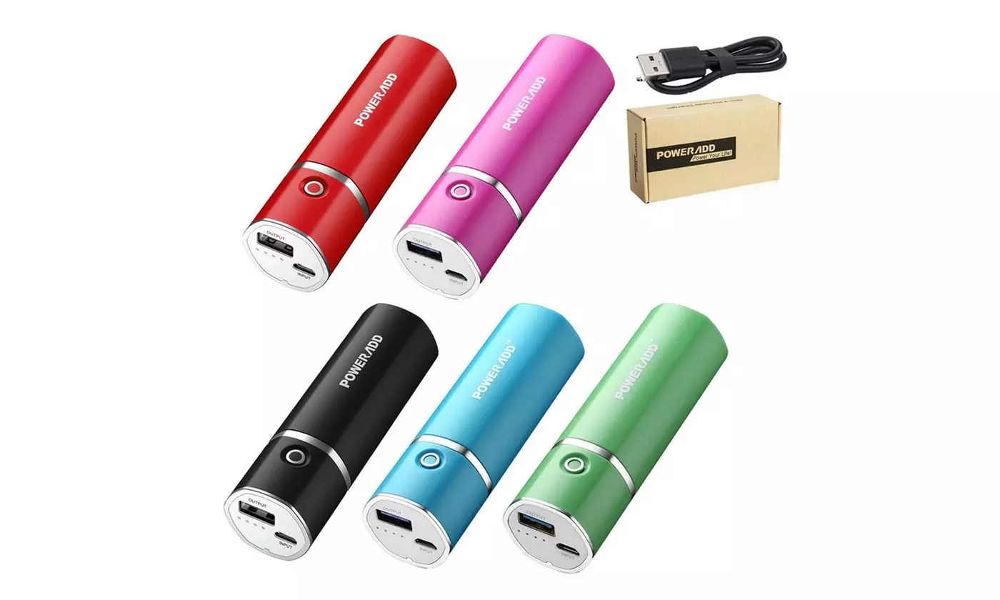 Poweradd 5000mAh Power Bank Portable Charger USB External Battery For Cell Phone - Primary Image