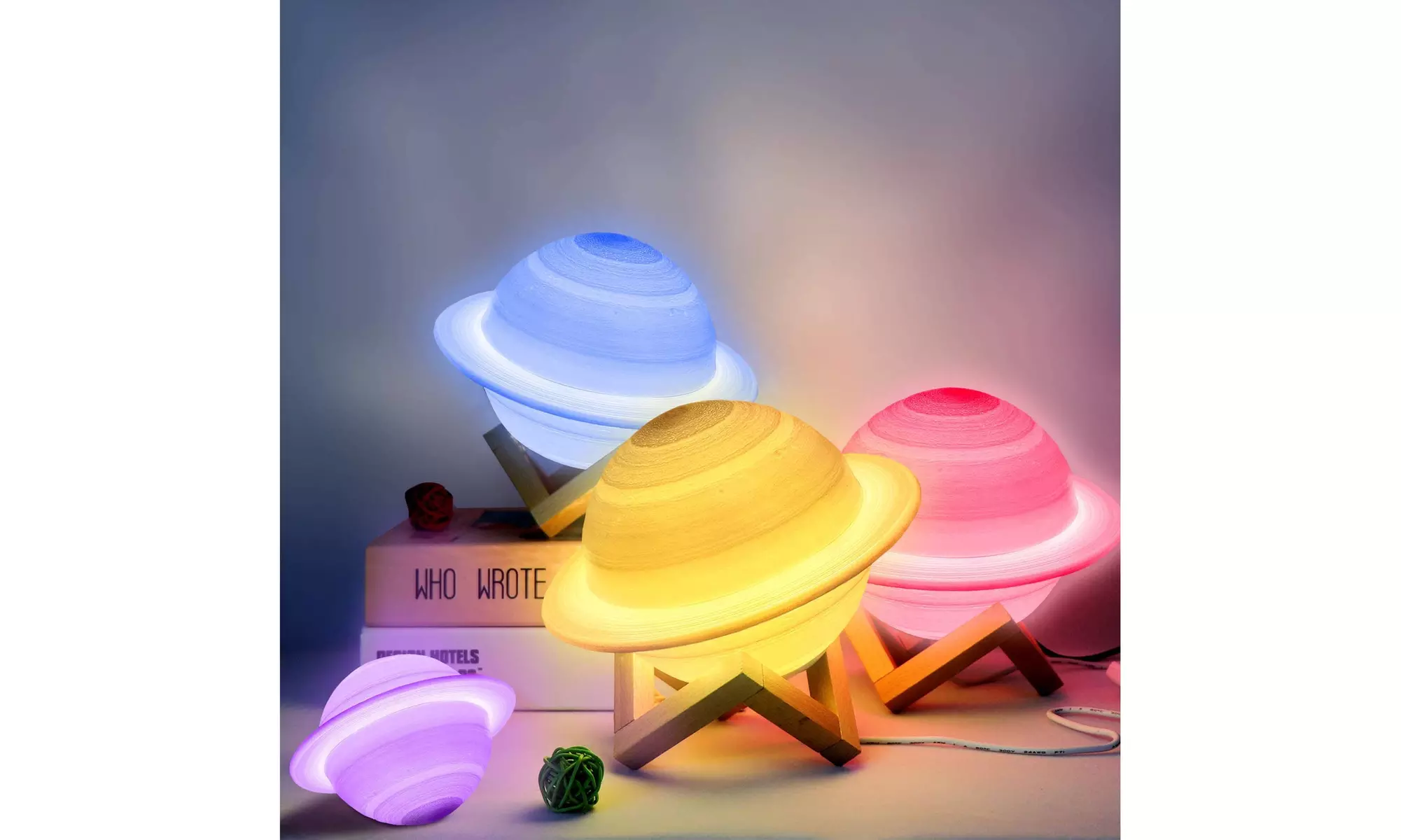 Moon, Galaxy, or Earth Color-Changing 3D Lamp w/ Touch Sensor & Remote Control