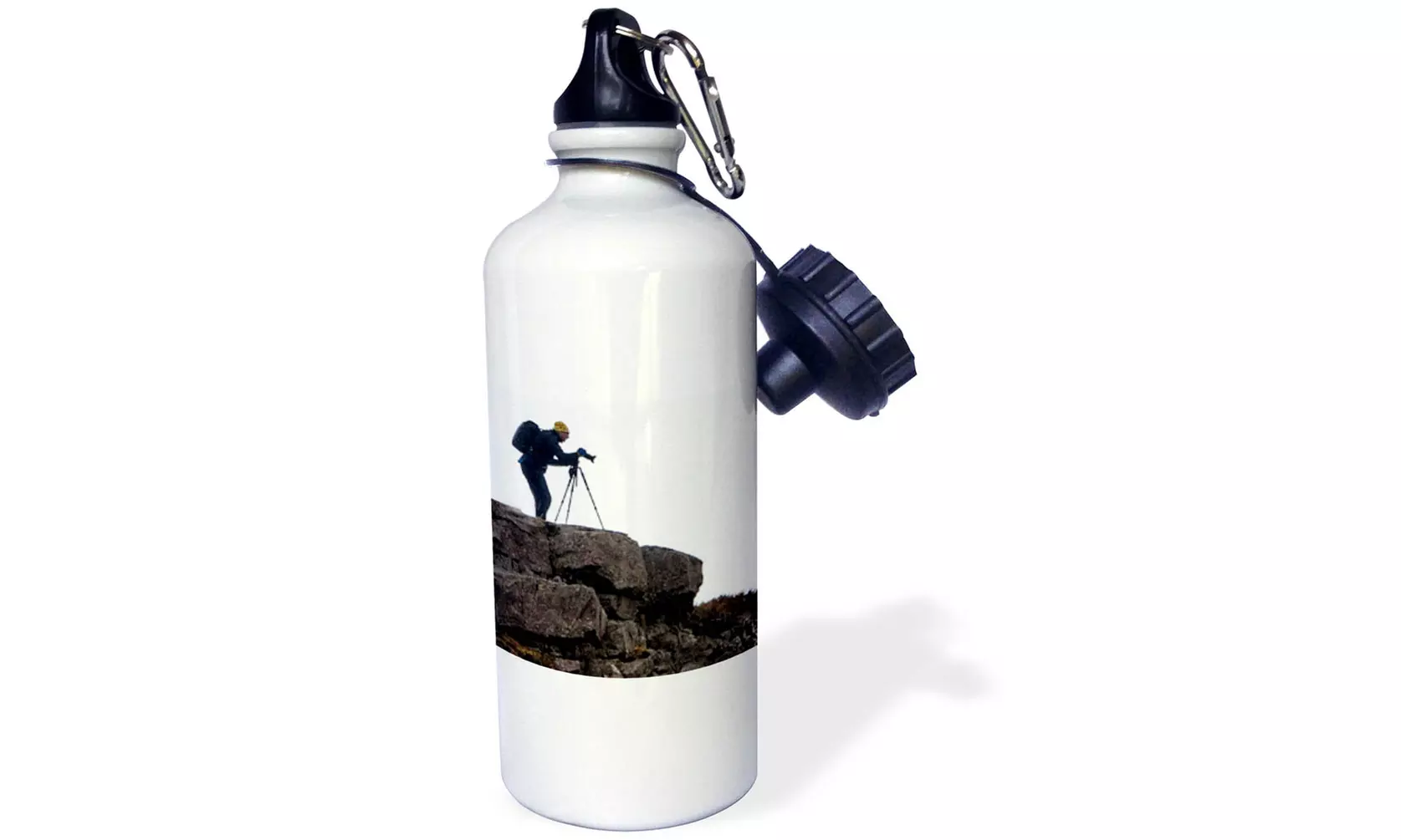  Water Bottle PHOTOGRAPHER WITH CAMERA, TRIPOD ON MOUNTAIN  - Primary Image