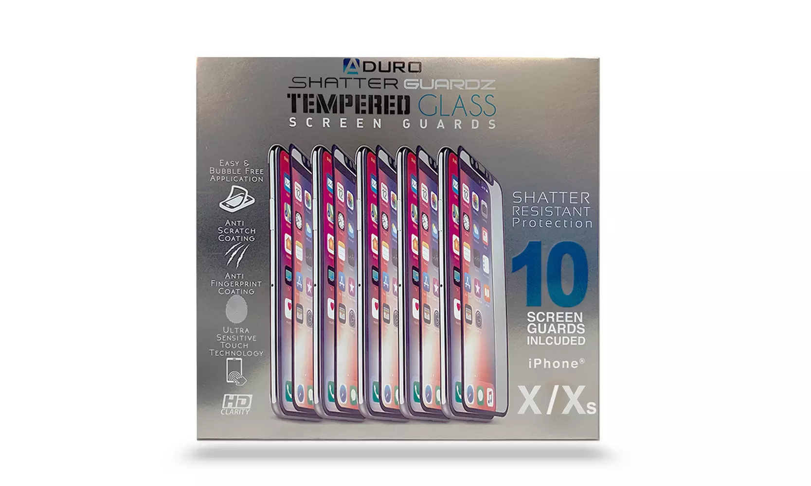 ShatterGuardz Tempered Glass Screen Protectors for iPhone (3, 5, or 10-Pack) 