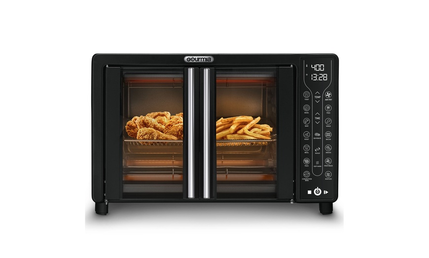 Gourmia Digital French Door Air Fryer Toaster Oven (Black) New Groupon