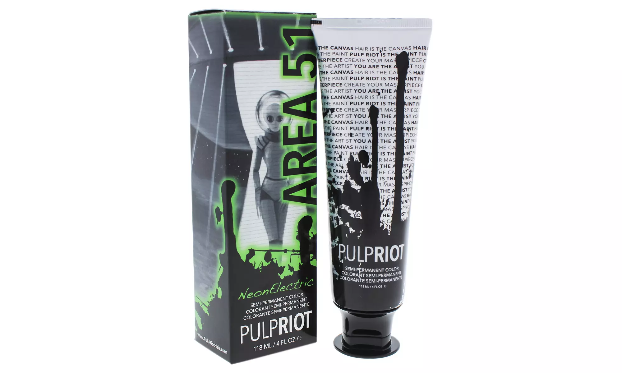 Pulp Riot Semi Permanent Color Neon Electric Area 51   Neon Green Hair Color - Primary Image