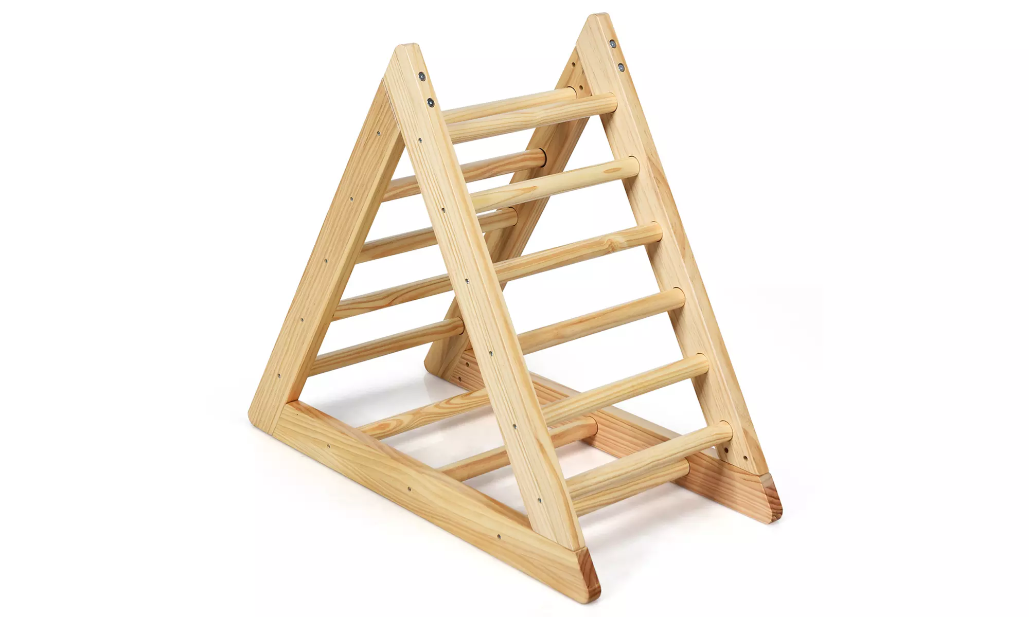 Wooden Climbing Pikler Triangle with Climbing Ladder For Toddler Step Training - Primary Image