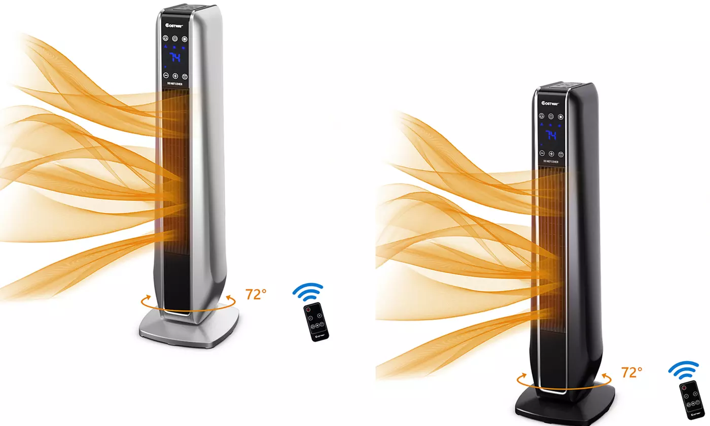 Costway 1500W Tower Heater Portable Oscillating Ceramic Space Heater - Primary Image