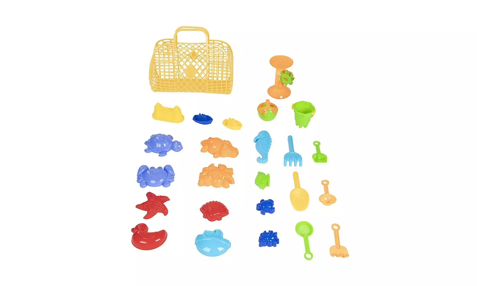 25-Pack Kids Beach Toys Sand Toys Sandbox Play Set w/ Bucket Shovel Basket Mold - Primary Image