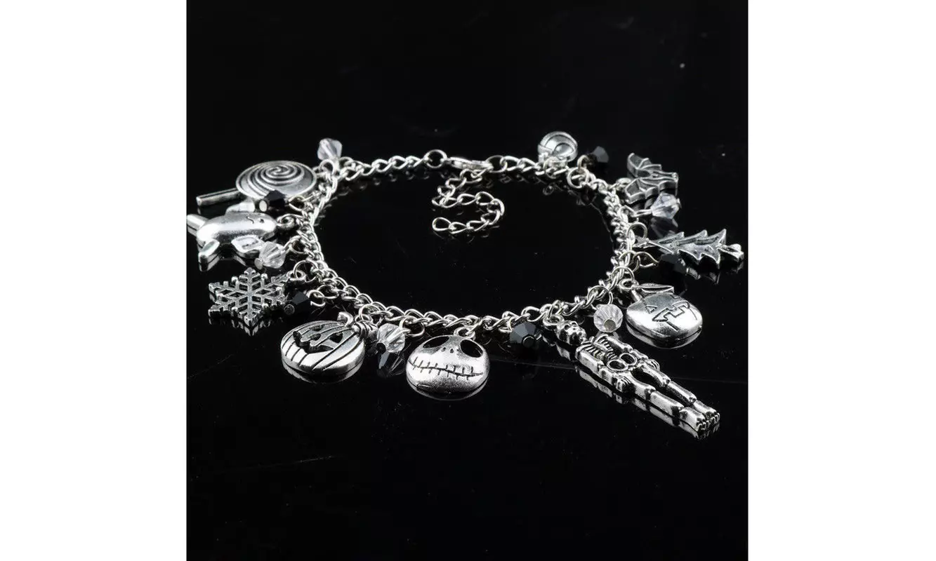 Nightmare Before Christmas Jack Skellington Sally Gothic Bracelet - Primary Image