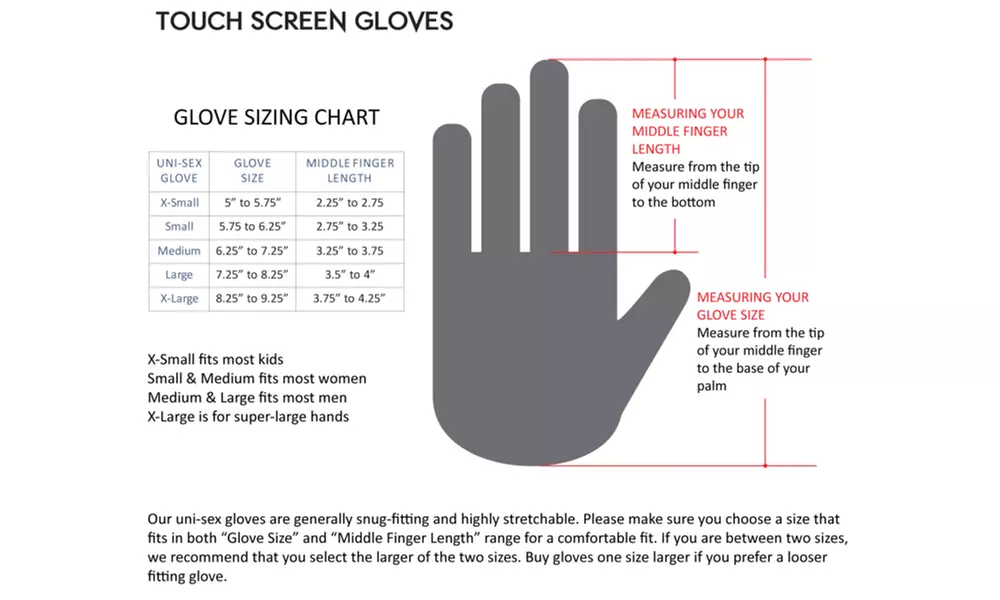Merino Wool Touchscreen Gloves - Second Medium