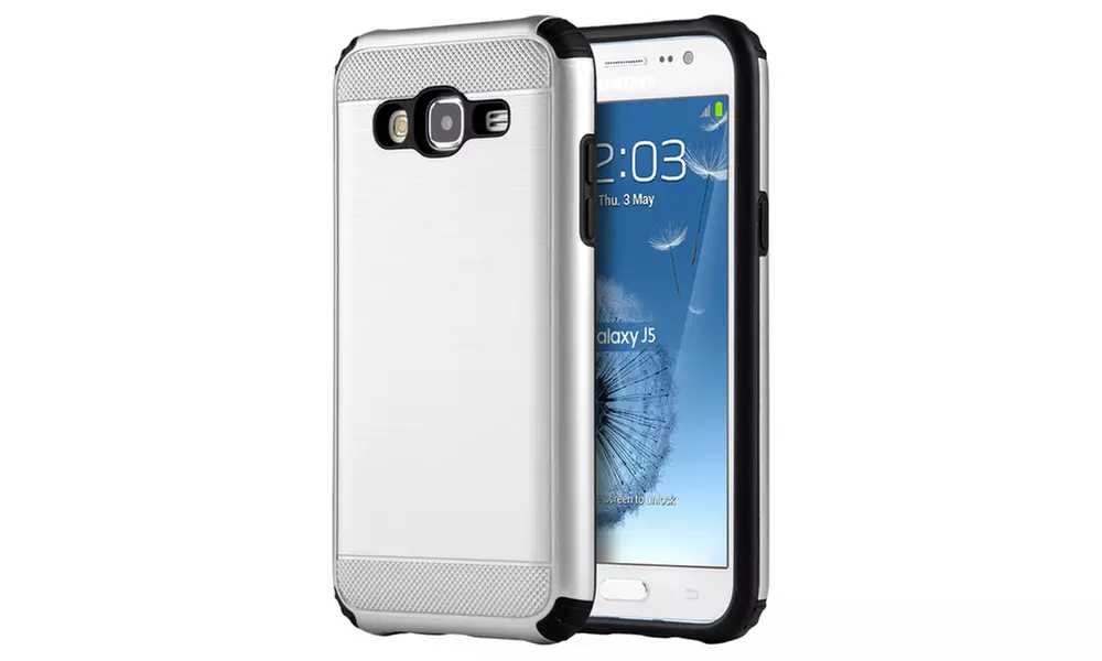 Samsung Galaxy J5 (2015) Silkee Armor Anti-Shock PC Dual Hybrid Case - Primary Image