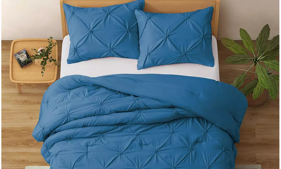 Peace Nest  2-3PC Pintuck Comforter Set