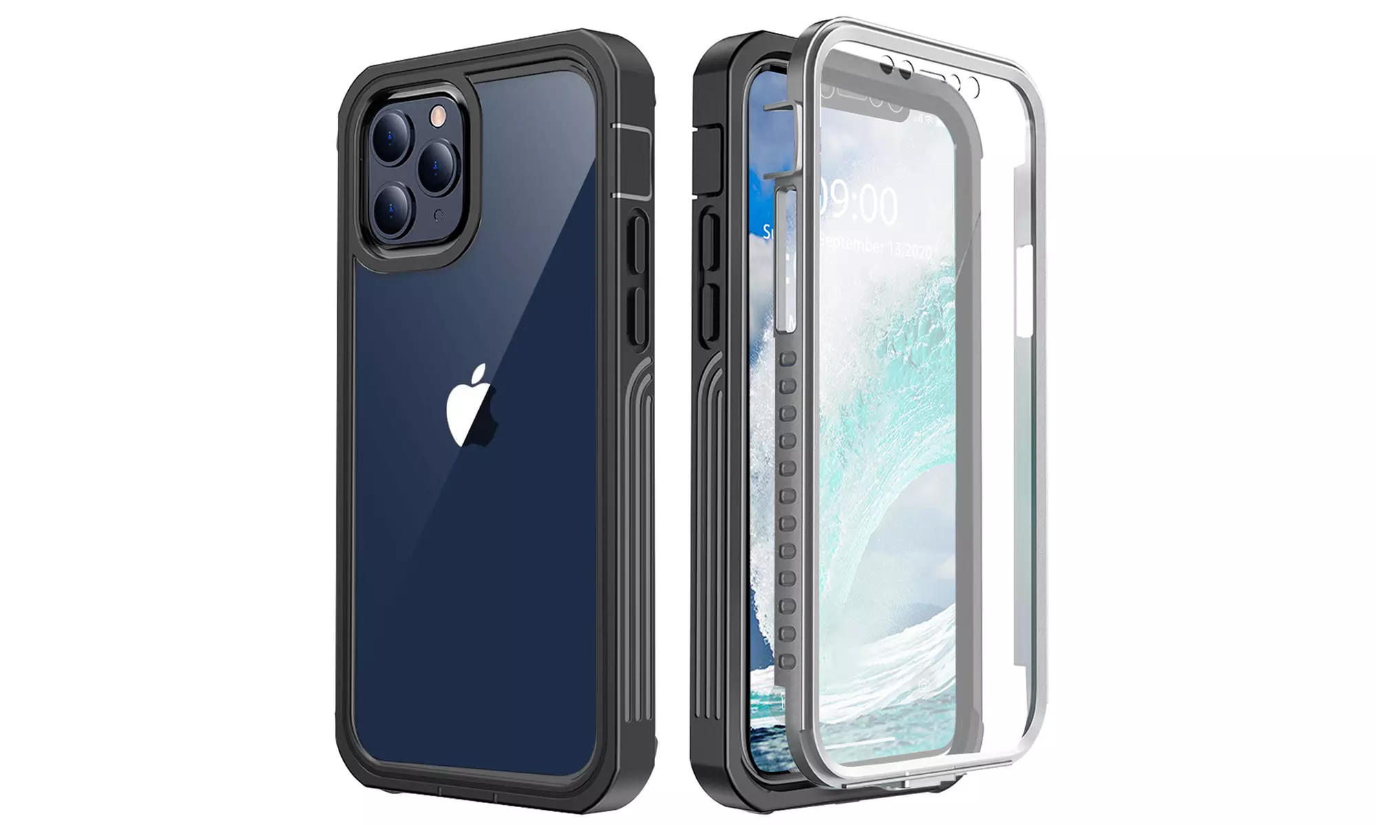 Shockproof Heavy Duty Clear Case Screen Protector For Apple iPhone 12/12 Pro - Primary Image