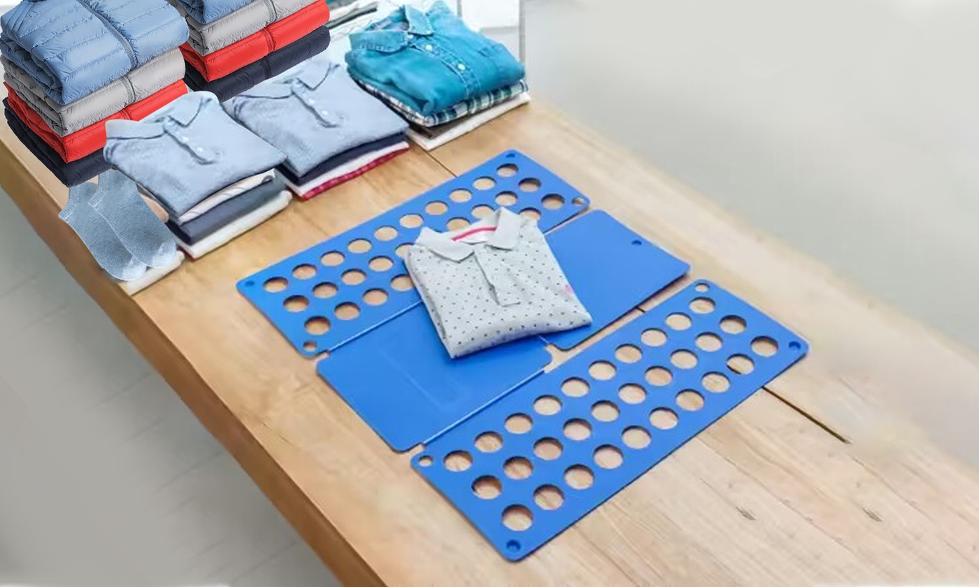 iMounTEK Plastic Flip & Fold Clothes Laundry Folder Fast-Folding Garment Board