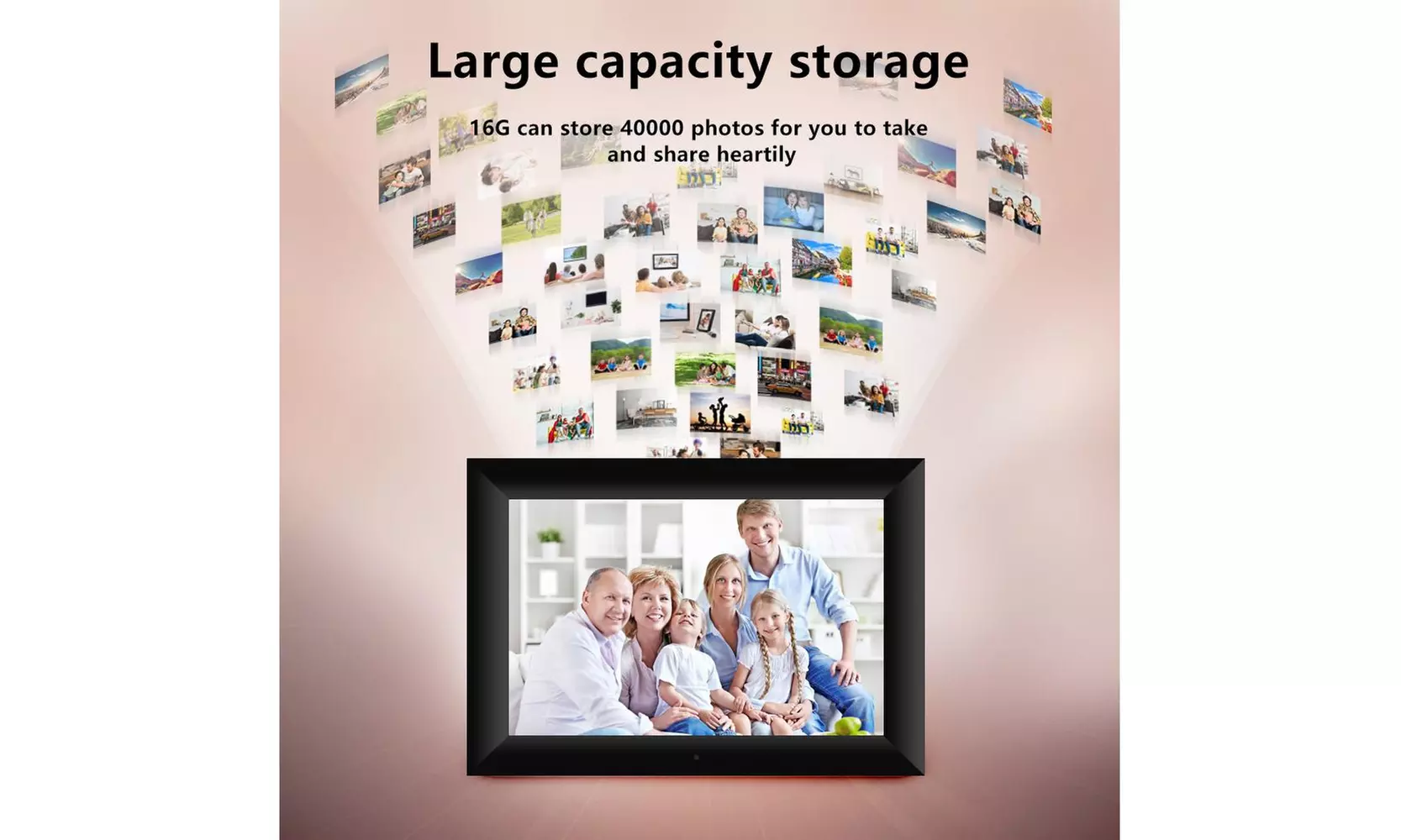 Smart Digital Photo Frame 10.1 Inch Share Photos or Videos via Frameo App - Second Medium