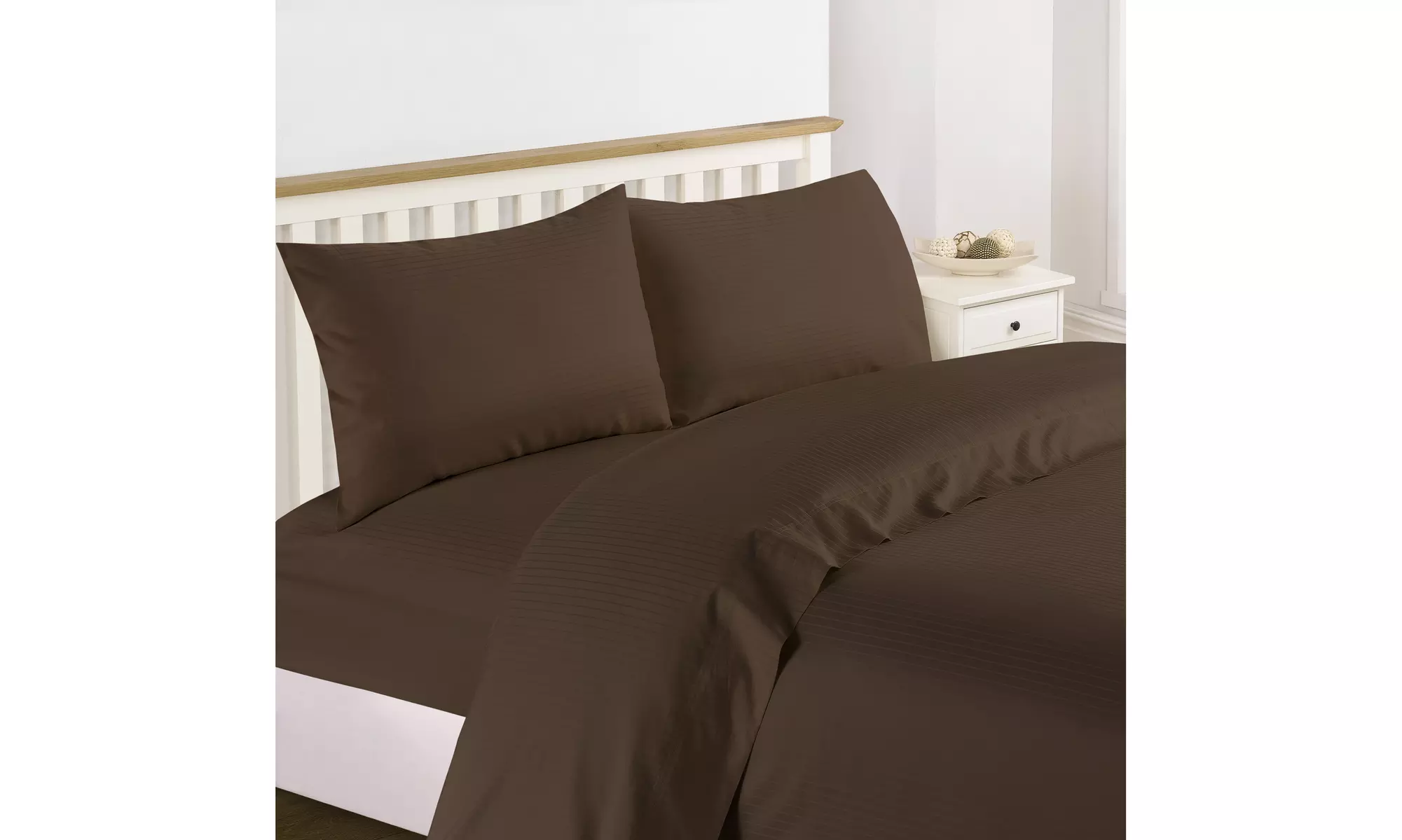 Bedding Collection 1200 Thread Count 100% Cotton Stripe Sheet Set