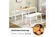 Costway 42" Modern Entryway Bench with Rubber Wood Legs Smooth Seating Area - Second Medium