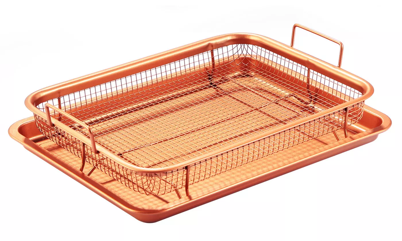 iMounTEK Crisper Tray Set Non-Stick Cookie Sheet Tray Air Fry Pan Grill Basket - Primary Image