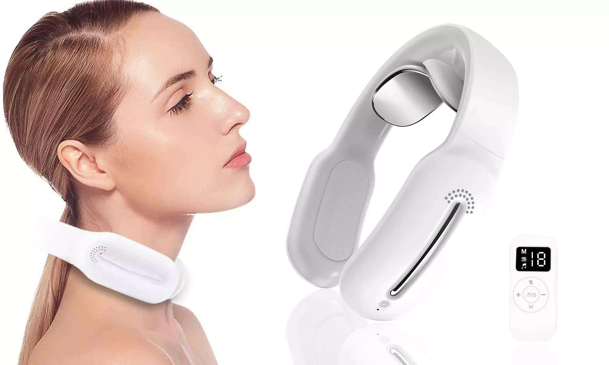 Neck Massager Intelligent Pulse Massager Smart Deep Tissue Trigger Point Massage - Primary Image