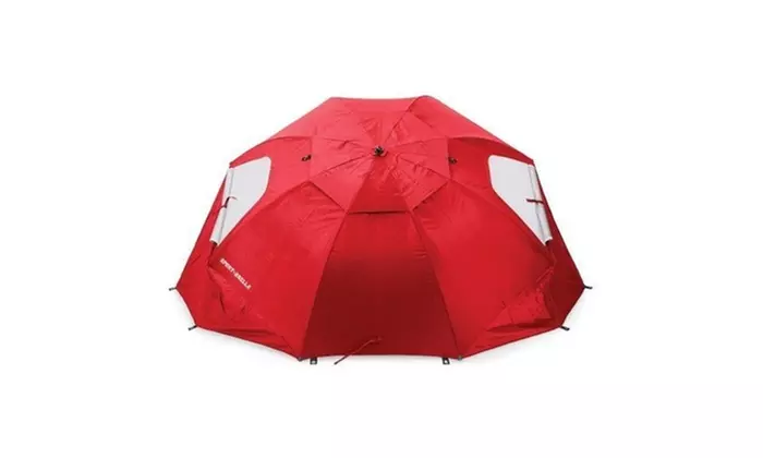 Sport-Brella Portable All-Weather and Sun Umbrella. 8-Foot Canopy. Red - Second Medium